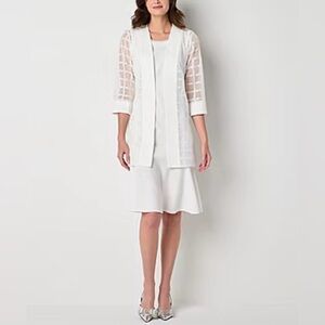Maya Brooke Elegant White Women's Dress